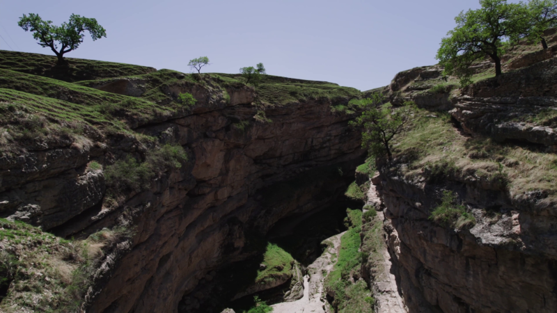 Scenic Aerial Footage of Dagestan Canyon
